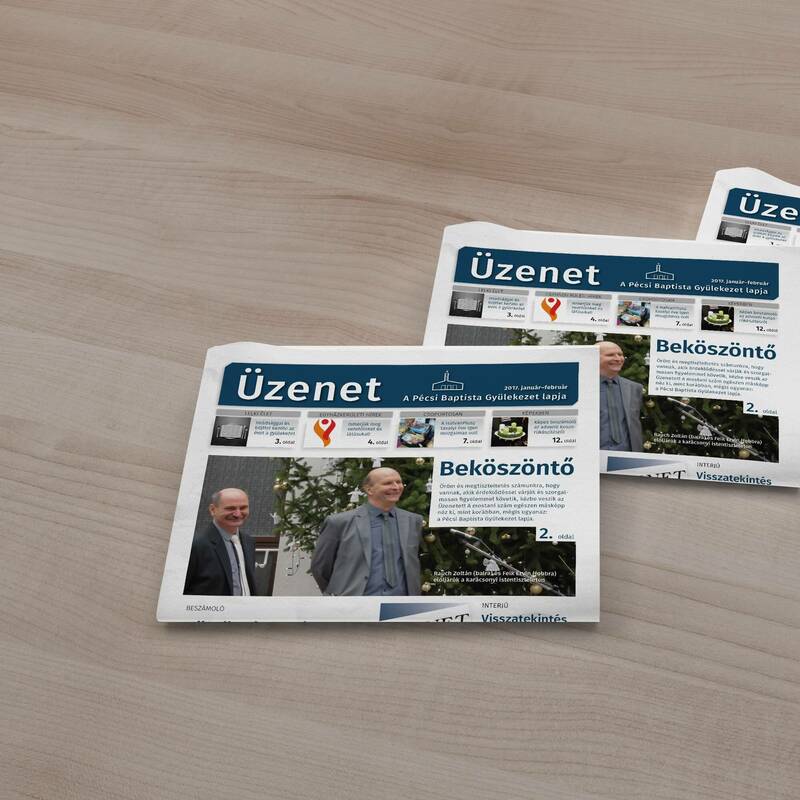 Gyülekezeti újság tördelése